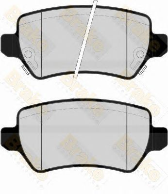 BRAKE ENGINEERING pa1520 -  Комплект тормозных колодок, дисковый тормоз